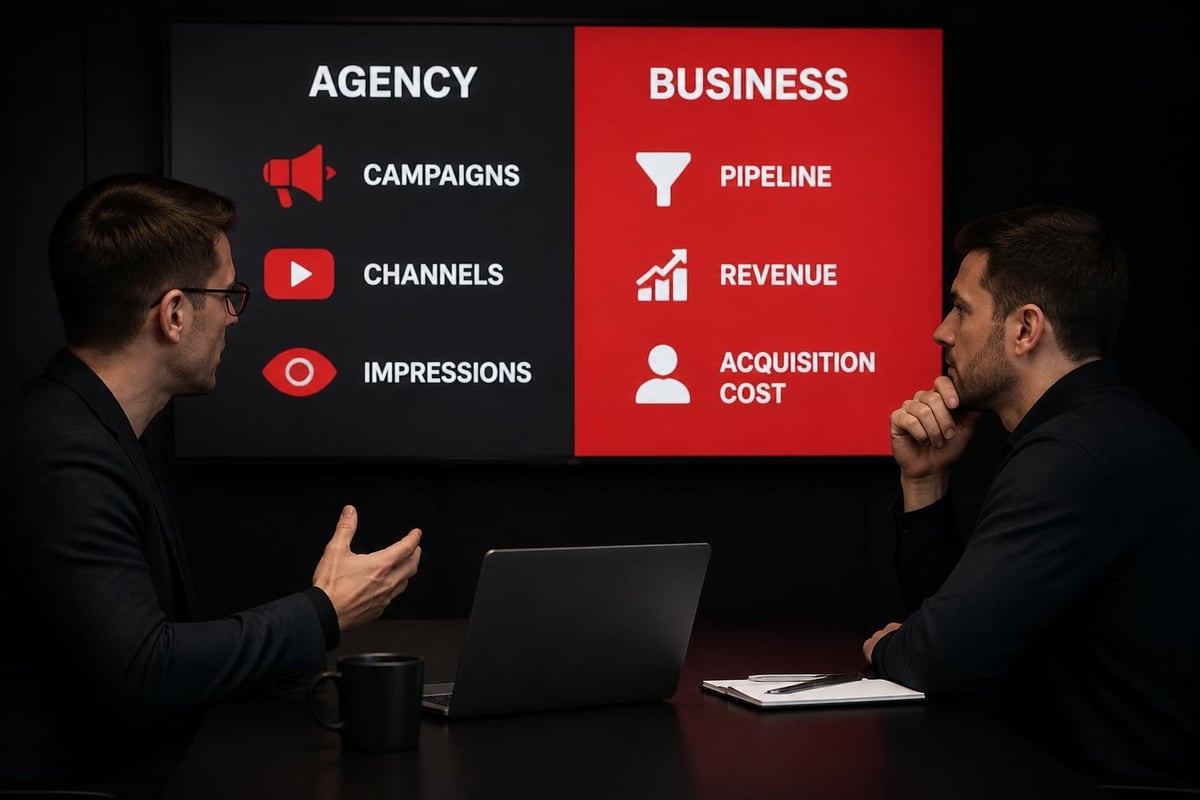 Agency outputs versus business outcomes