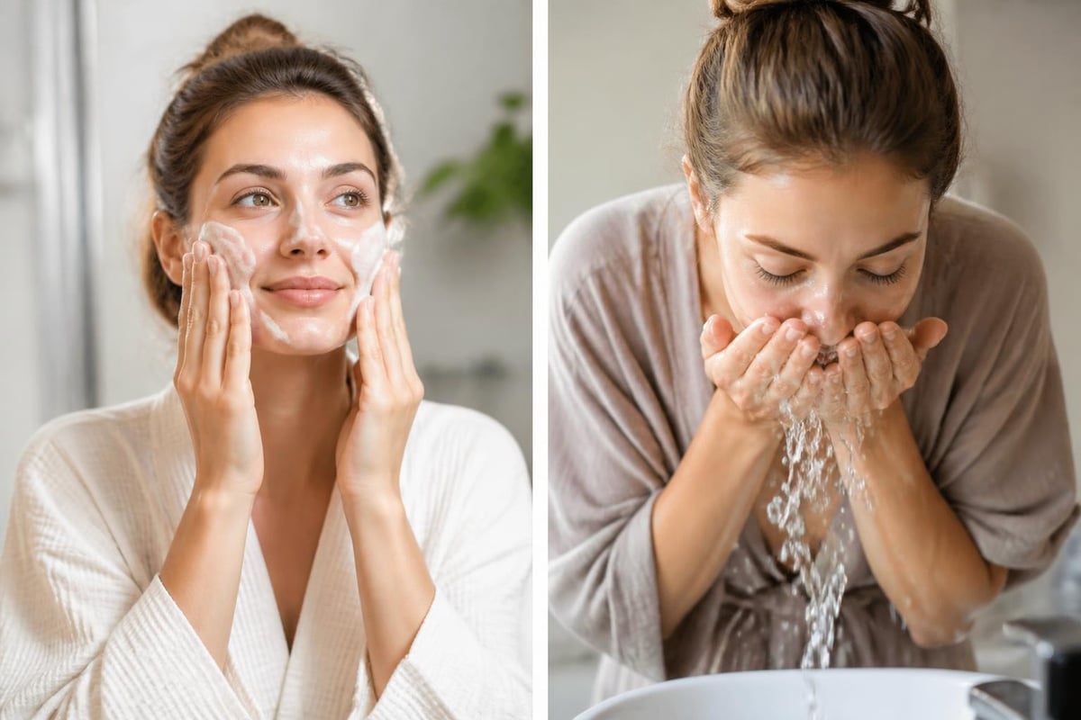 Day versus night cleansing routines
