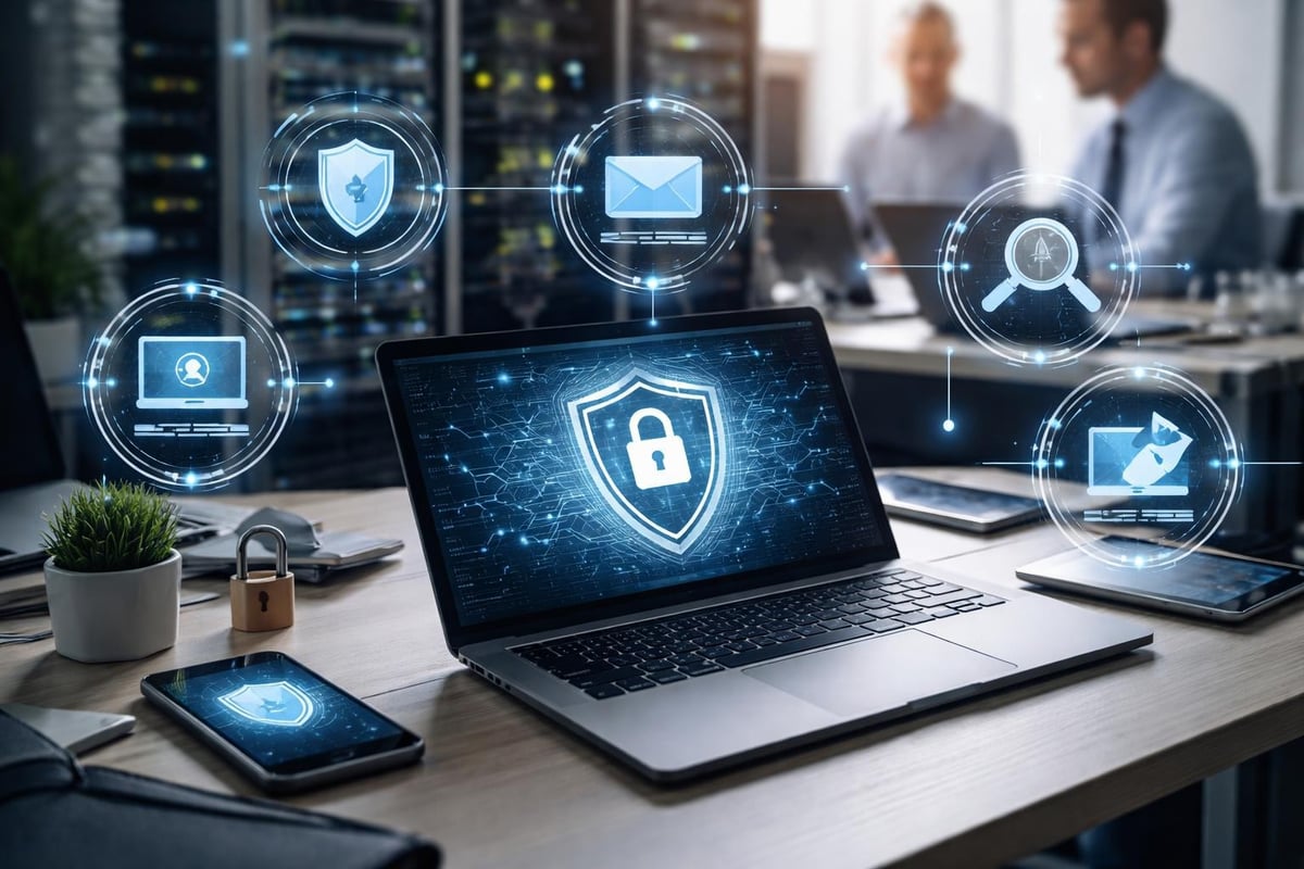 Cybersecurity layers in managed IT