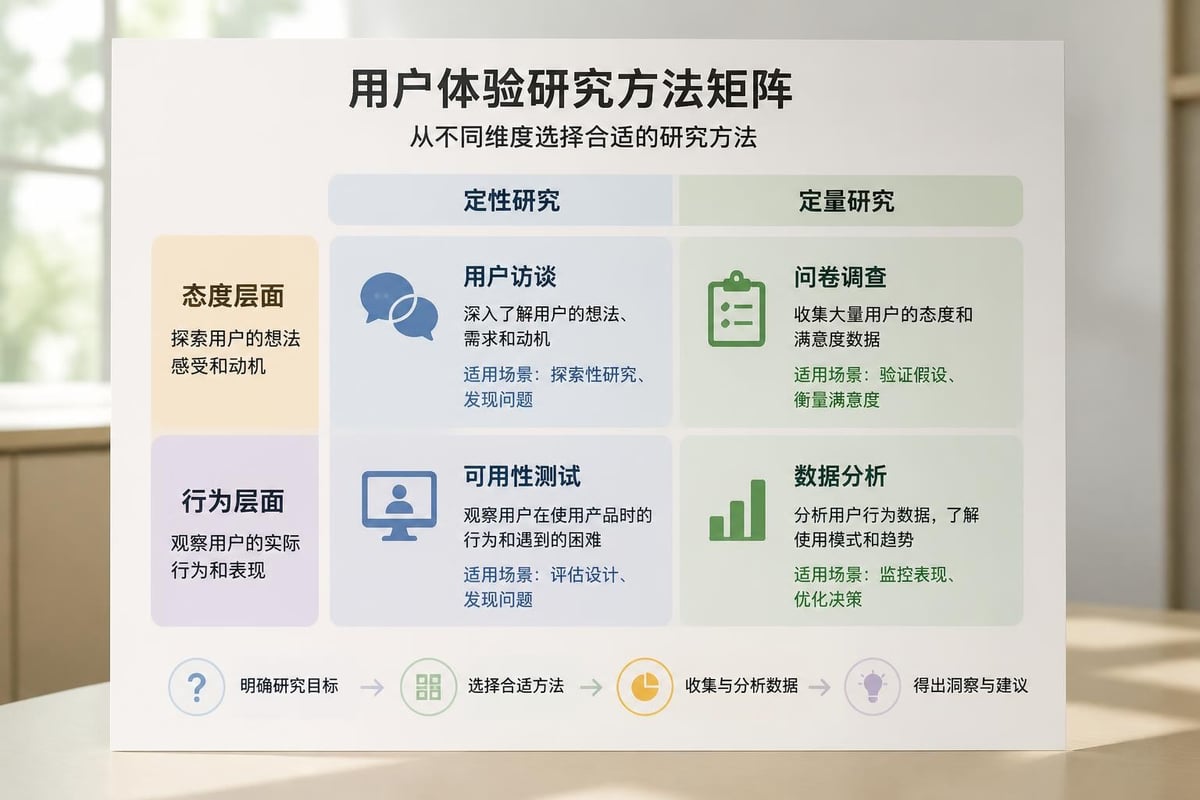 用戶研究方法矩陣