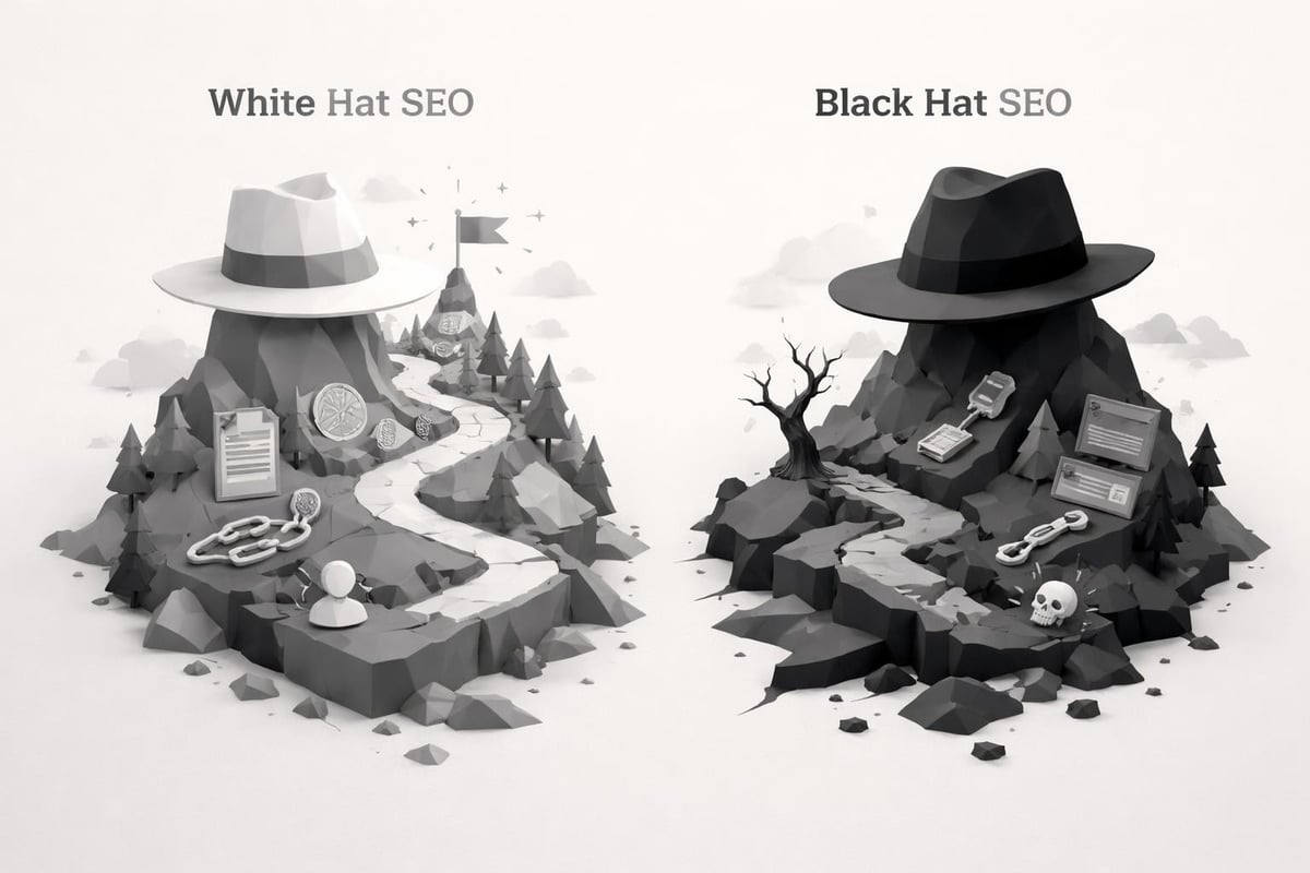 White hat versus black hat SEO comparison