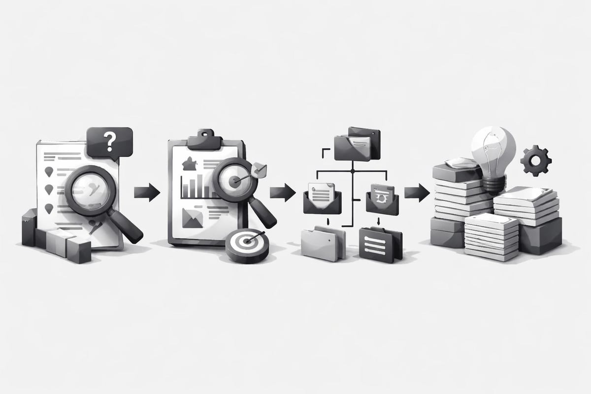 Keyword research process flow