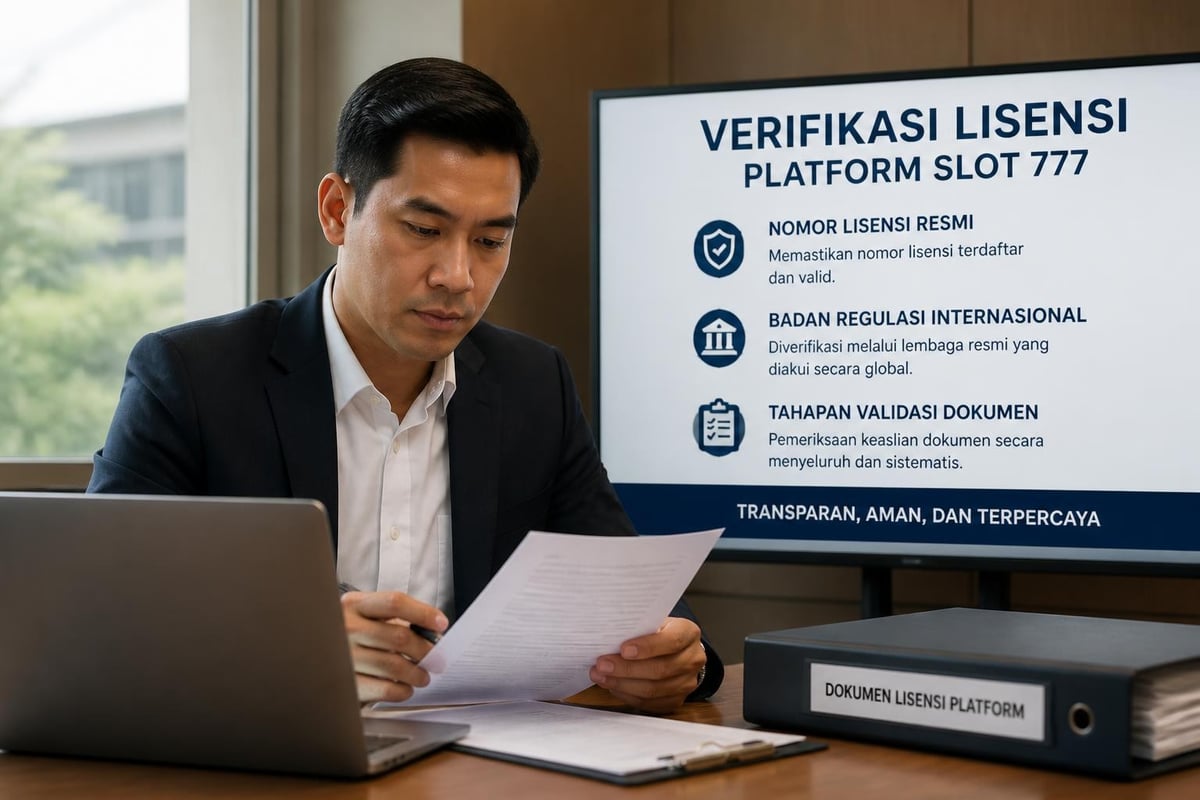 Verifikasi lisensi platform slot