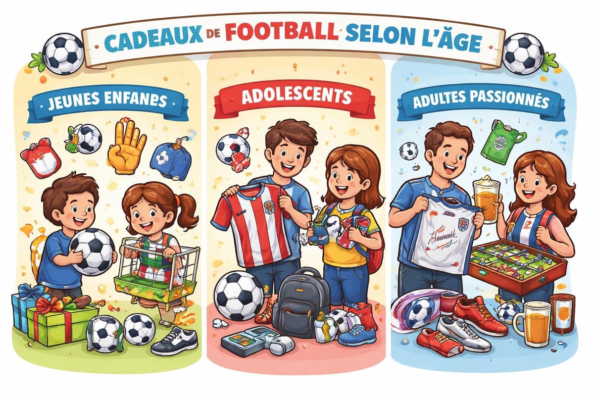 Types de cadeaux football par génération