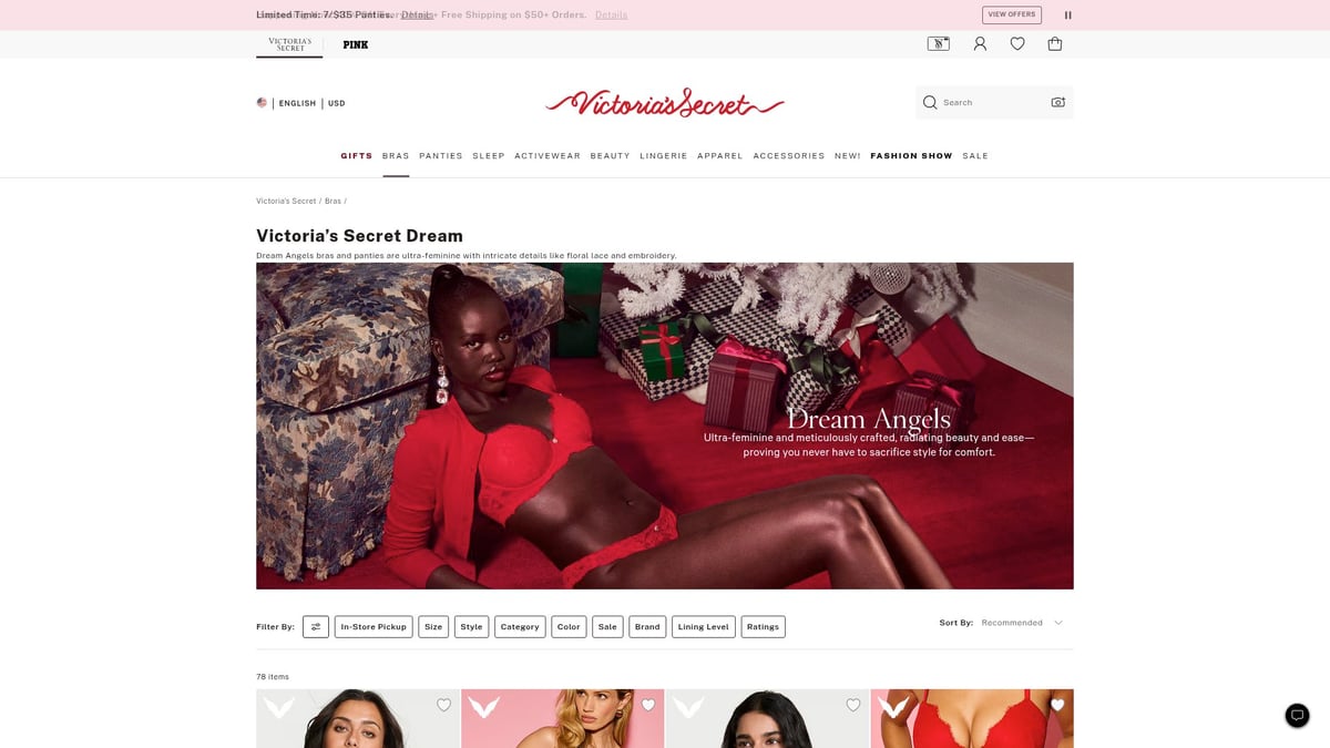 7 Must-Have Bra and Lingerie Styles to Try in 2026 - Victoria’s Secret Dream Angels Lace Balconette Bra