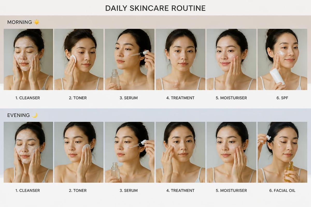 Skincare routine structure