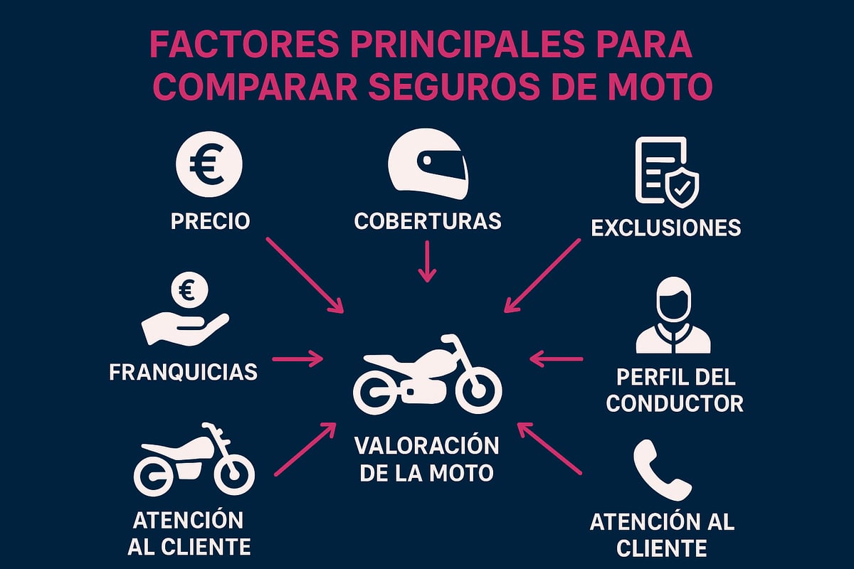 Factores clave para comparar seguros de moto