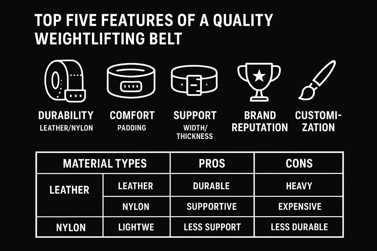 Top Features to Look for in a Quality Weightlifting Belt