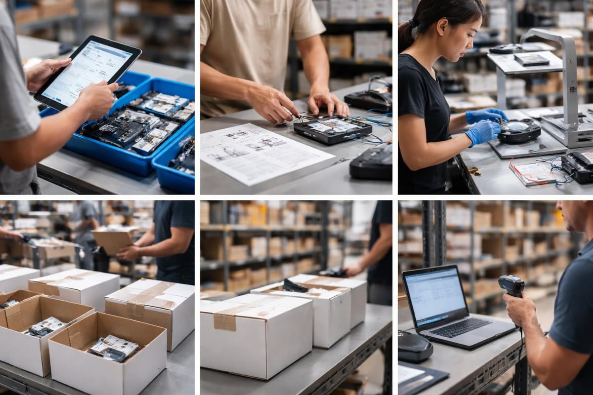 Kitting workflow stages