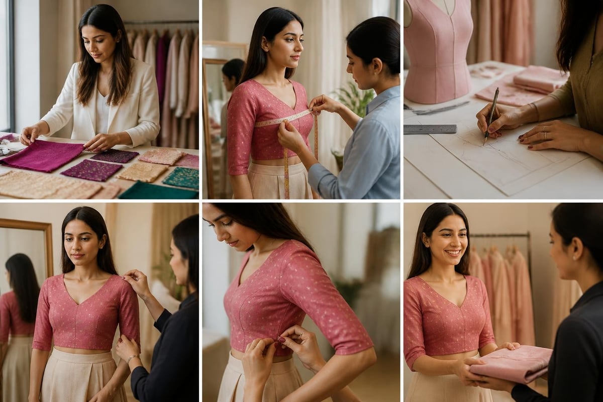 Custom blouse design process