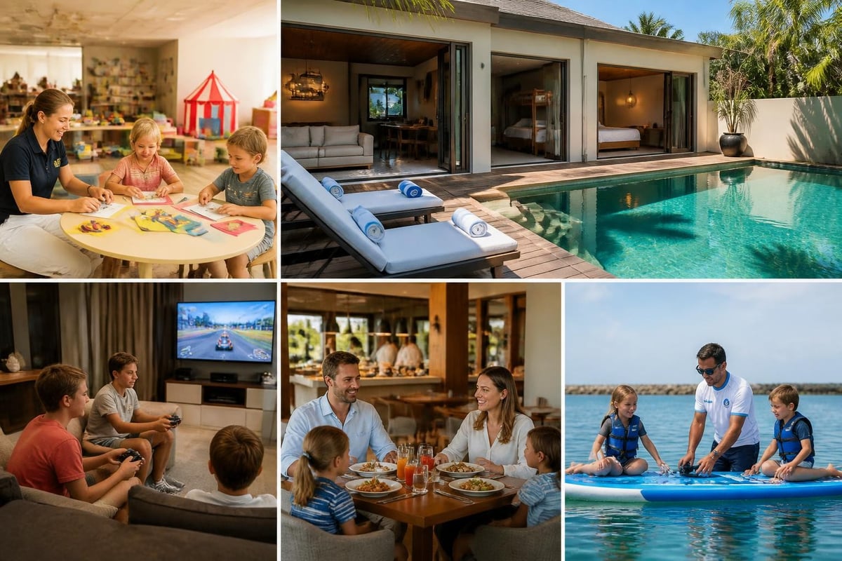 Family luxury resort features
