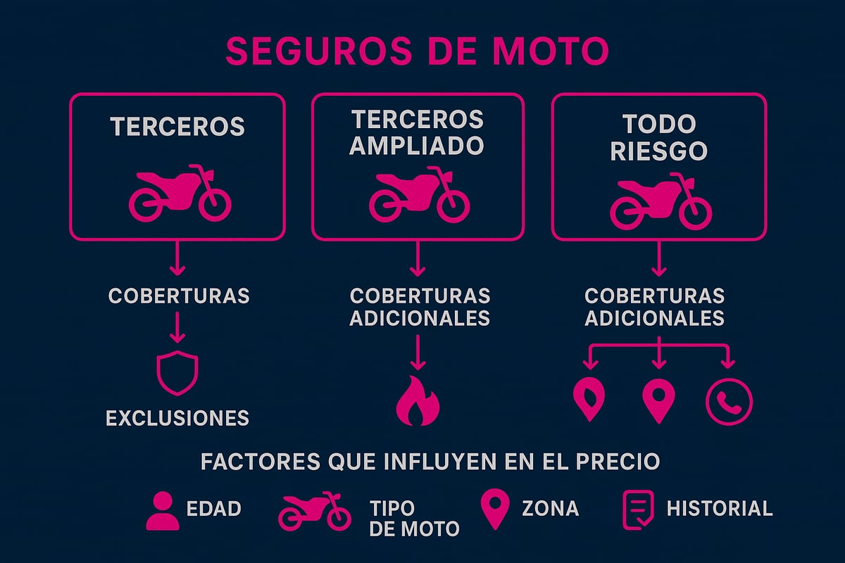 Tipos de seguros de moto y coberturas clave
