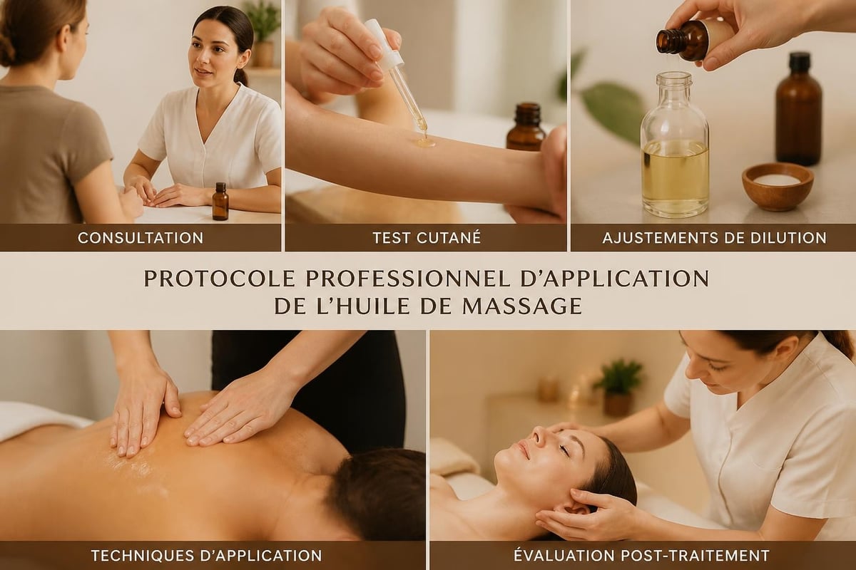 Protocole d'application huile massage