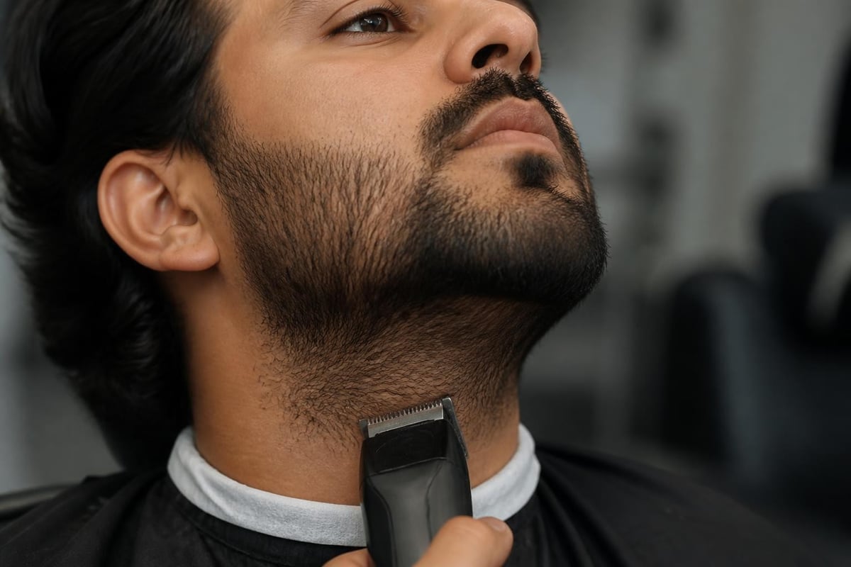 Beard growth patterns and directional variations