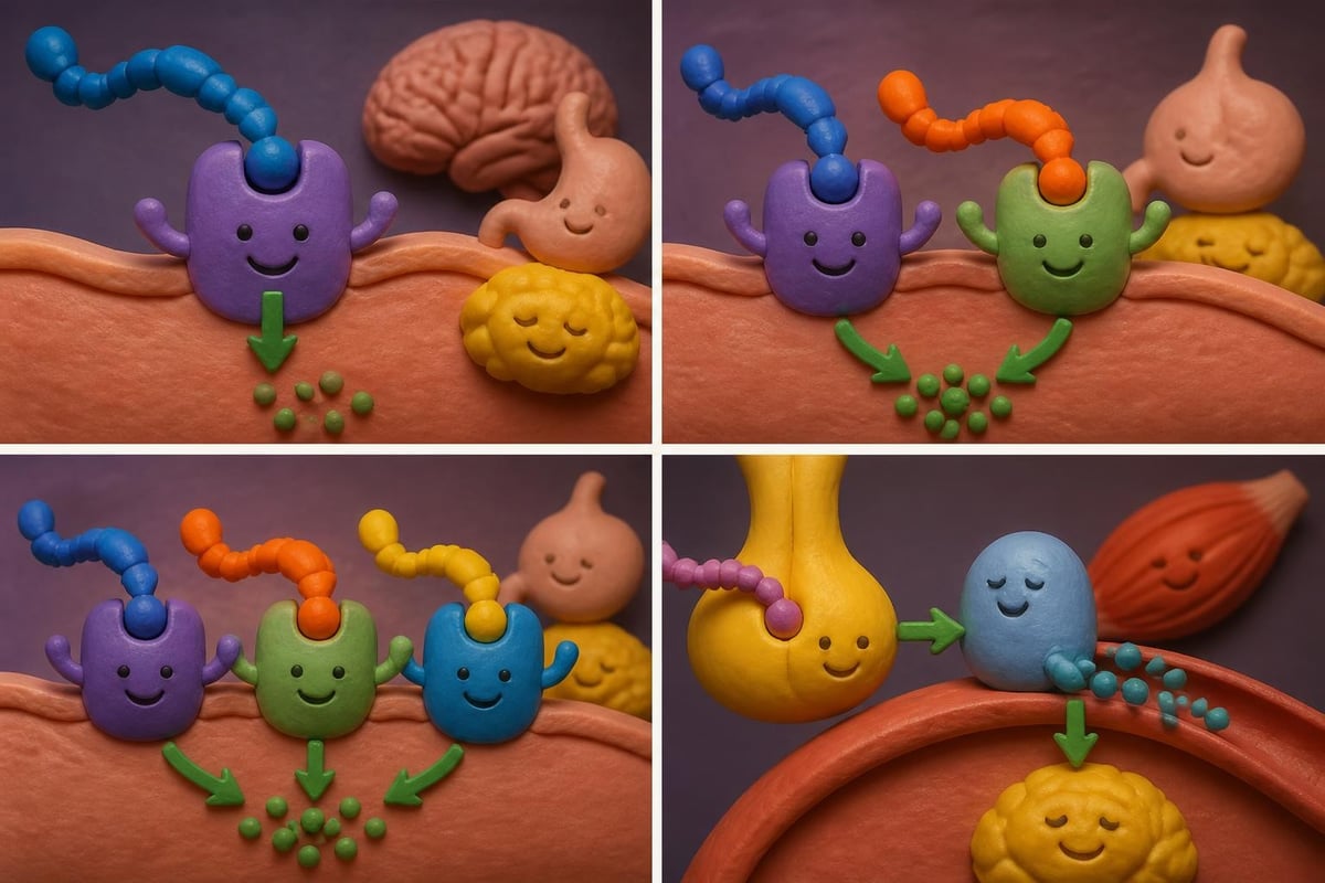 Peptide receptor mechanisms