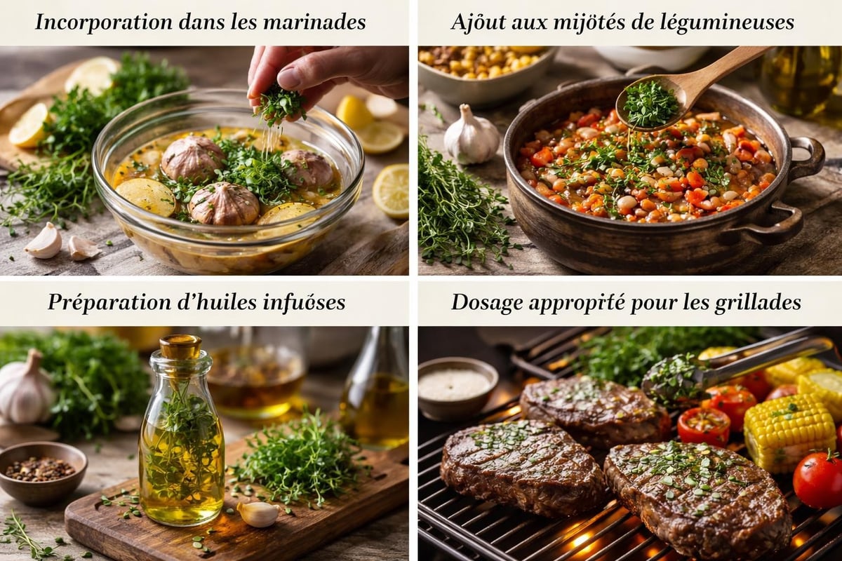 Techniques culinaires avec la sarriette