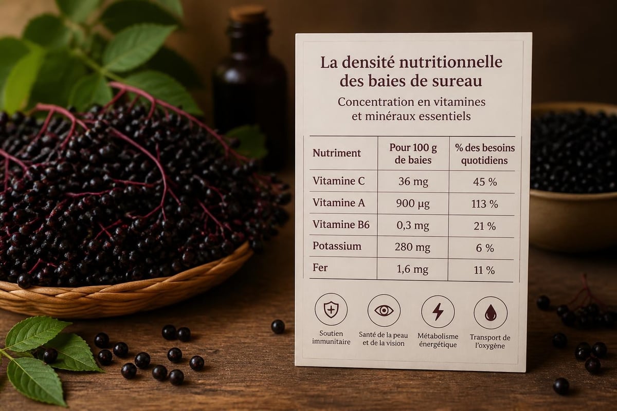 Composition nutritionnelle baies sureau