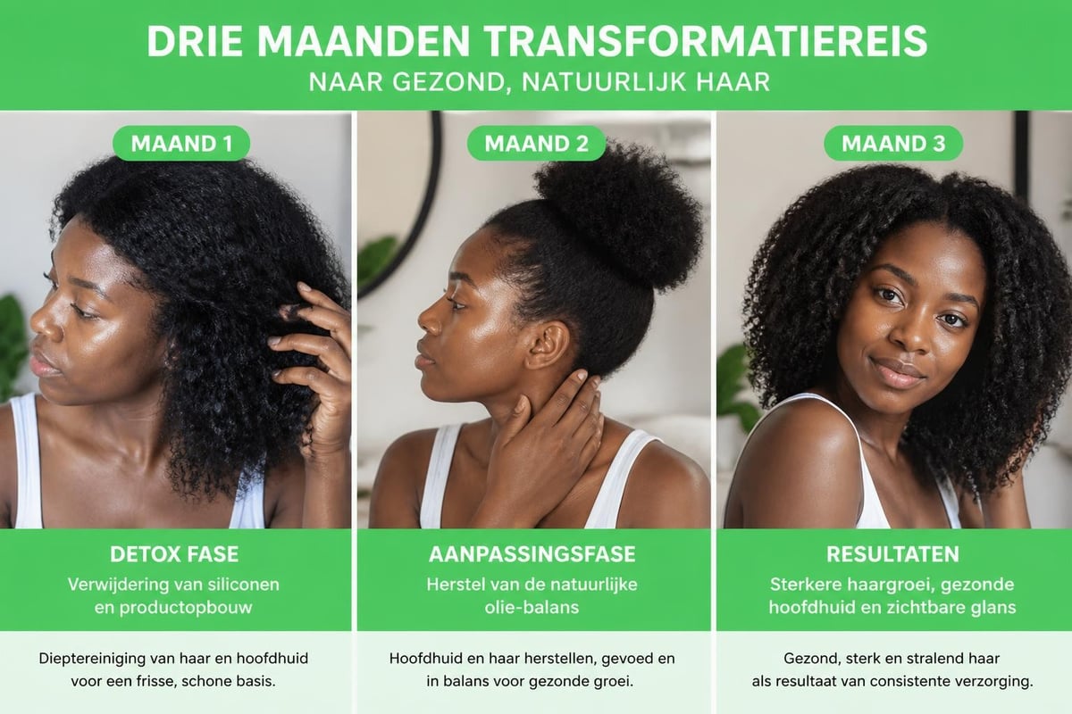 Nature hair transformatie timeline