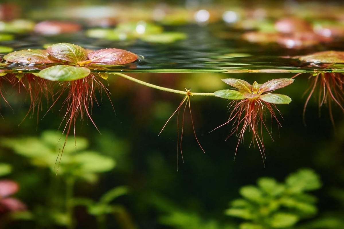 Red root floater growth cycle