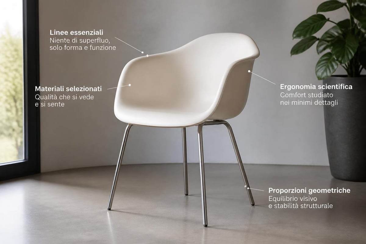 Principi del design minimale nelle sedie moderne
