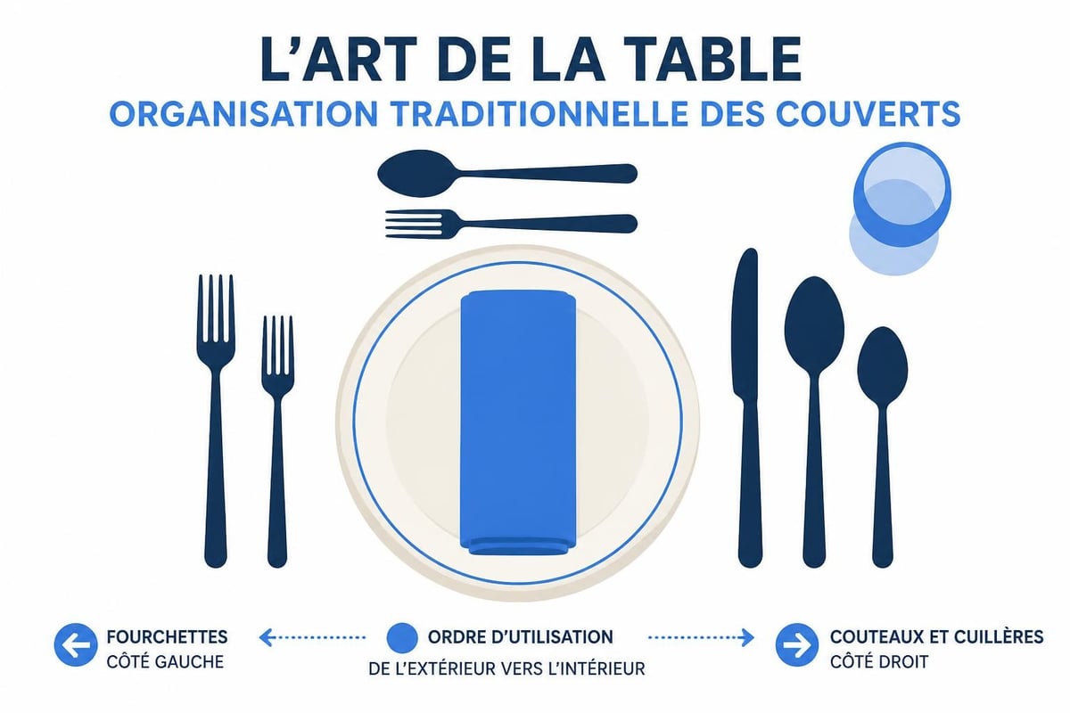 Disposition correcte des couverts