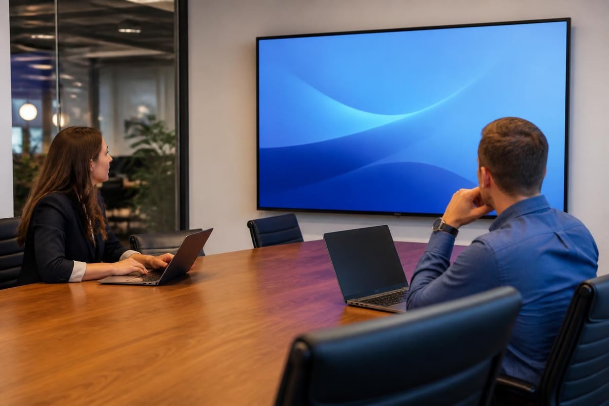 Conference room digital signage system architecture