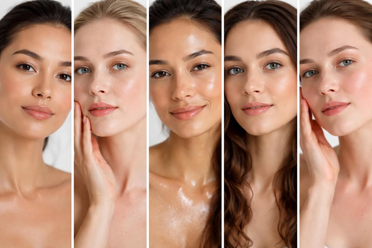 Different skin types and their characteristics
