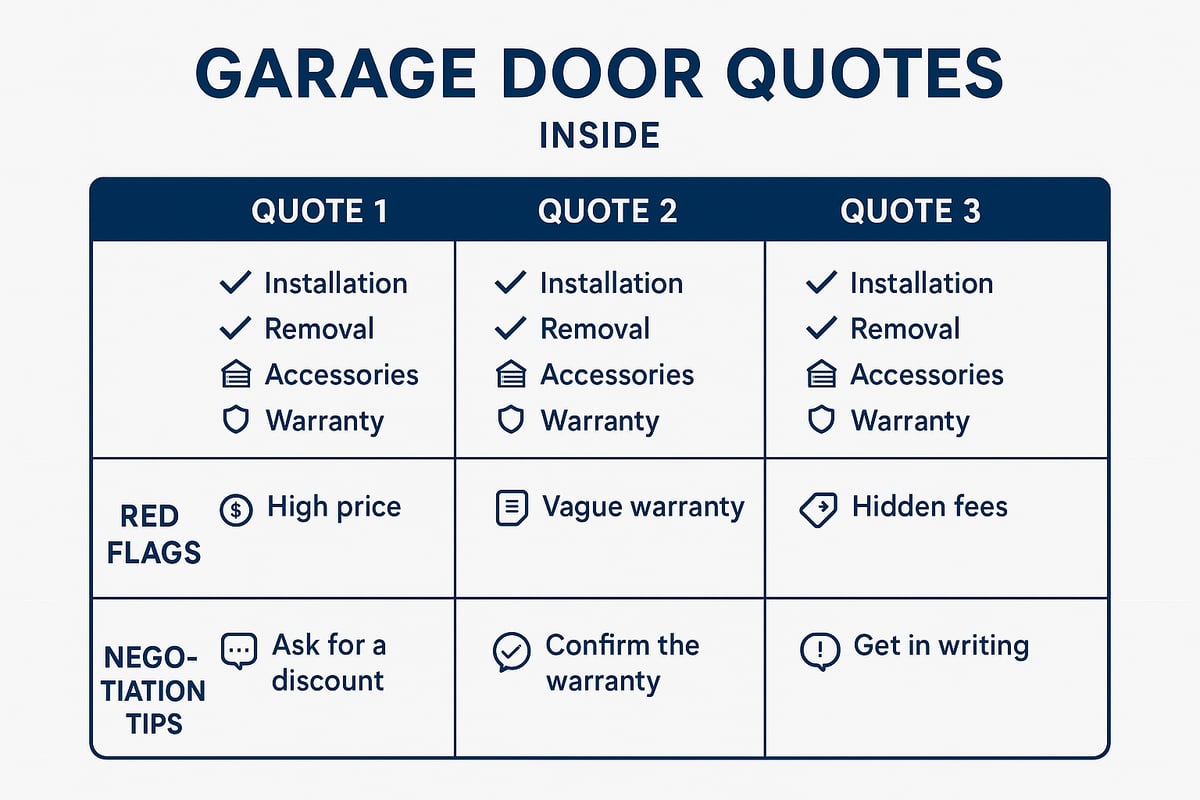 How to Compare Garage Door Quotes Near You