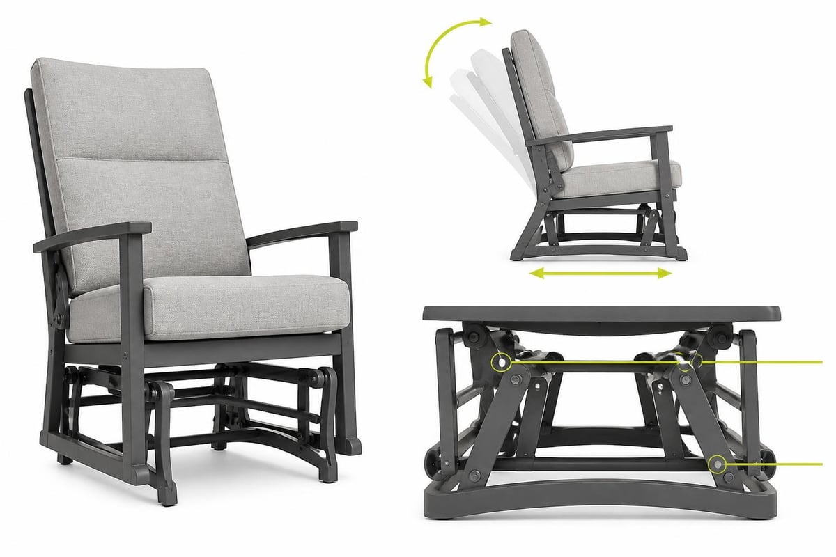 Glider rocker mechanism diagram
