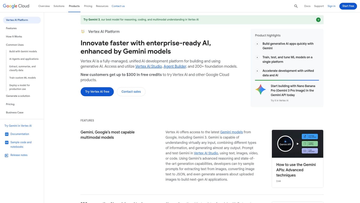 9 Essential AI Cloud Services Transforming 2026 - Google Cloud Vertex AI
