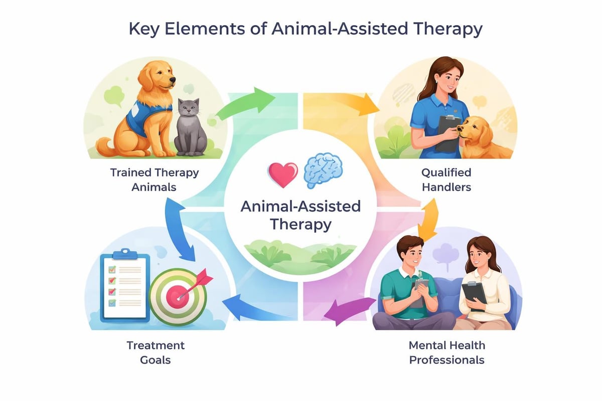 Animal therapy session components