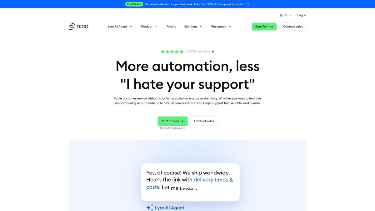 9 Essential Chatbot Builders for Websites to Try in 2026 - Tidio