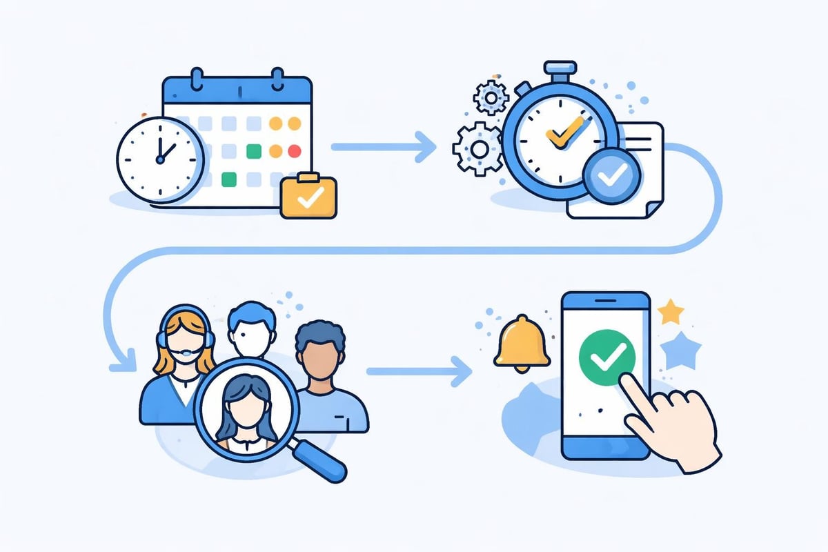 Time booking workflow