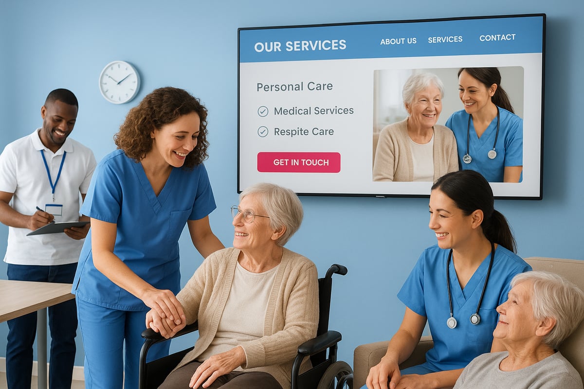 <span style="color:#3882DB">Schritt 3: Inhaltliche Gestaltung – Was Muss Auf Eine Pflege-Homepage 2026?</span>