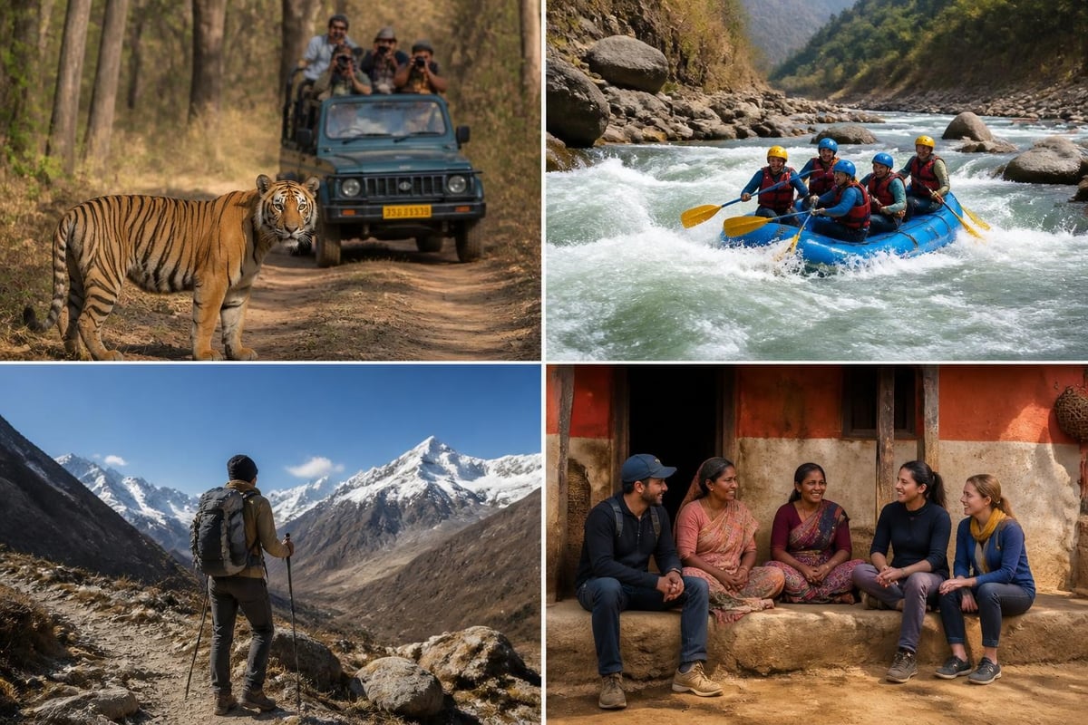 Diverse adventure activities in India