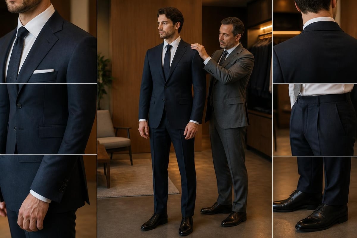 Bespoke suit fitting adjustments