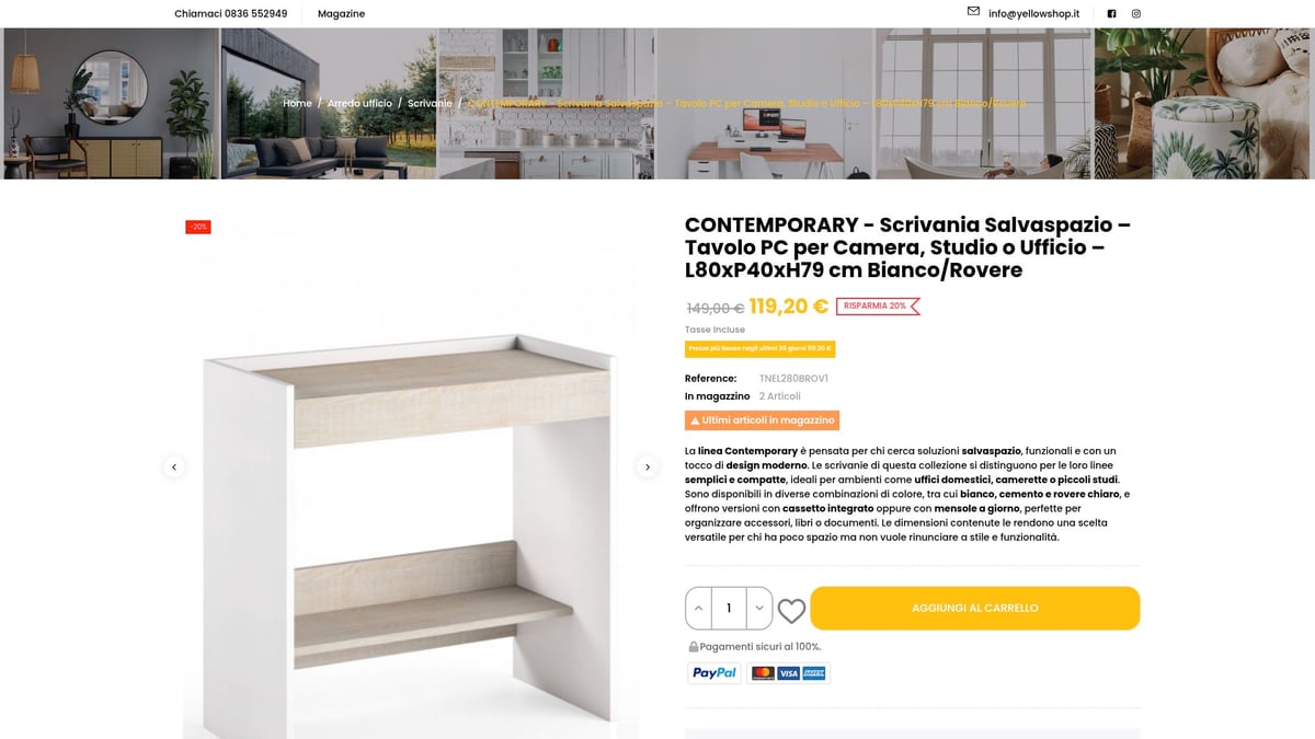 7 Idee Di Scrivanie Salvaspazio Perfette Per Ogni Ambiente 2026 - CONTEMPORARY Scrivania Salvaspazio Tavolo PC per Camera/Studio/Ufficio