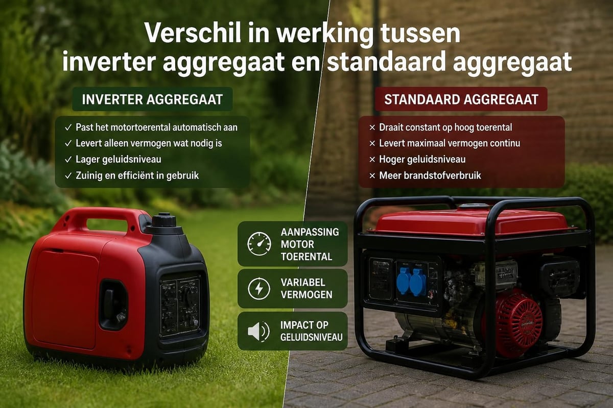 Inverter technologie versus standaard aggregaat