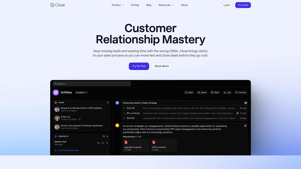 7 Migliori CRM Per Sales Closer Da Provare Nel 2025 9 7 Migliori CRM Per Sales Closer Da Provare Nel 2025 - Close