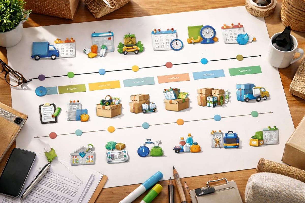 Timeline de planification de déménagement