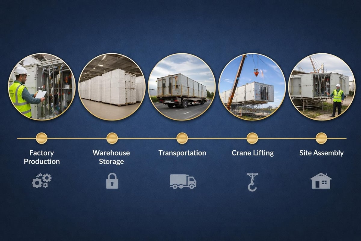 Modular construction risk timeline