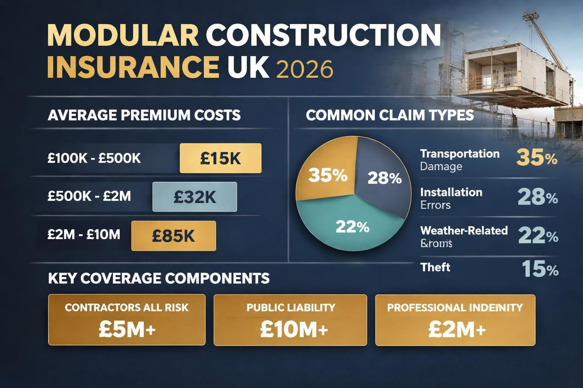 Modular construction insurance infographic