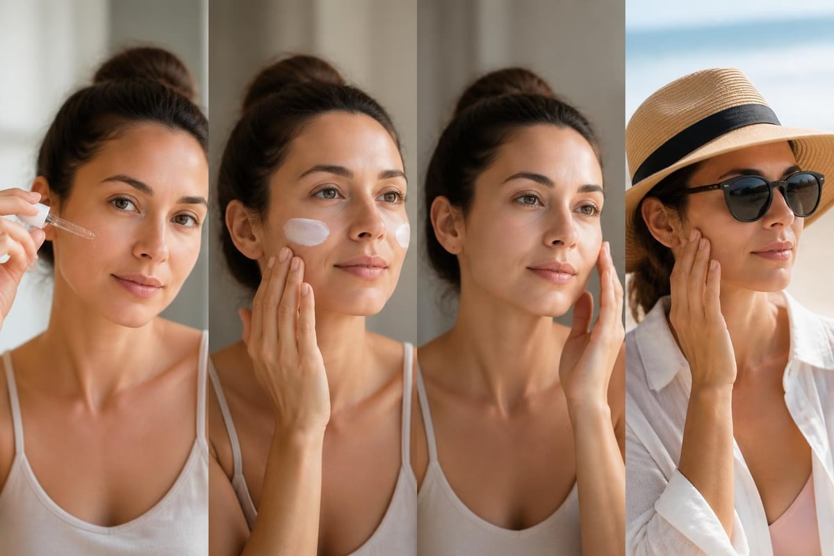 Daily sun protection routine