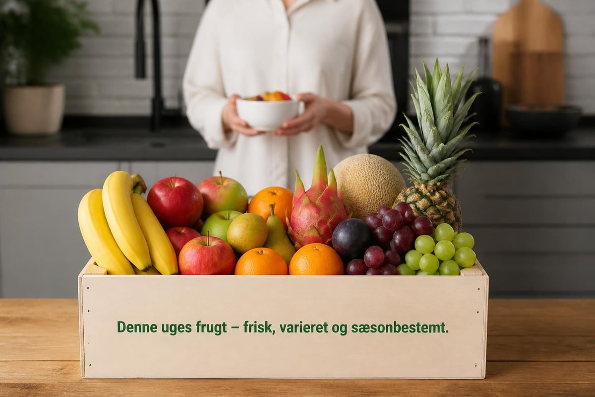 Varieret frugtindhold i virksomhedskurv