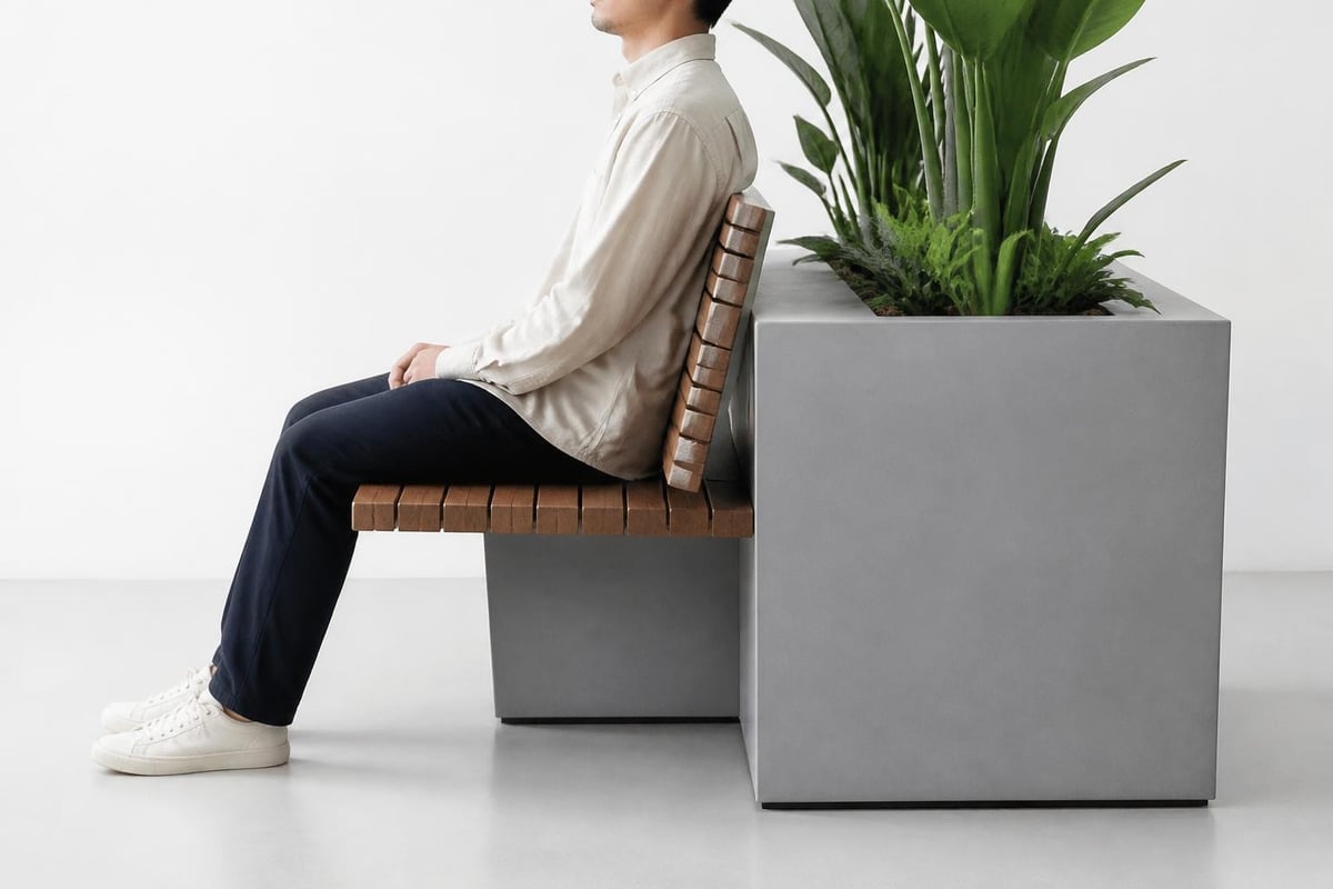 Planter bench dimensions