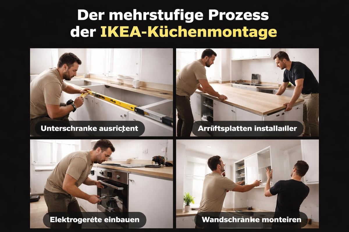 Küchenmontage Arbeitsschritte