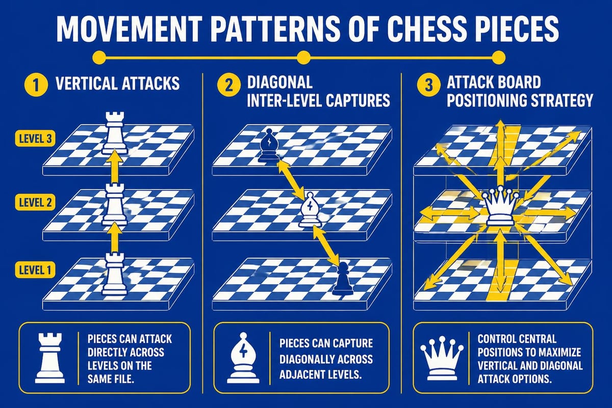 Three-dimensional chess movement