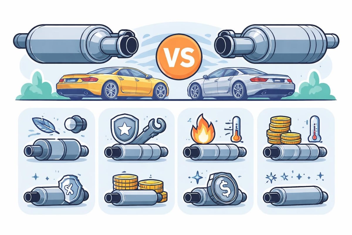 FI exhaust material comparison
