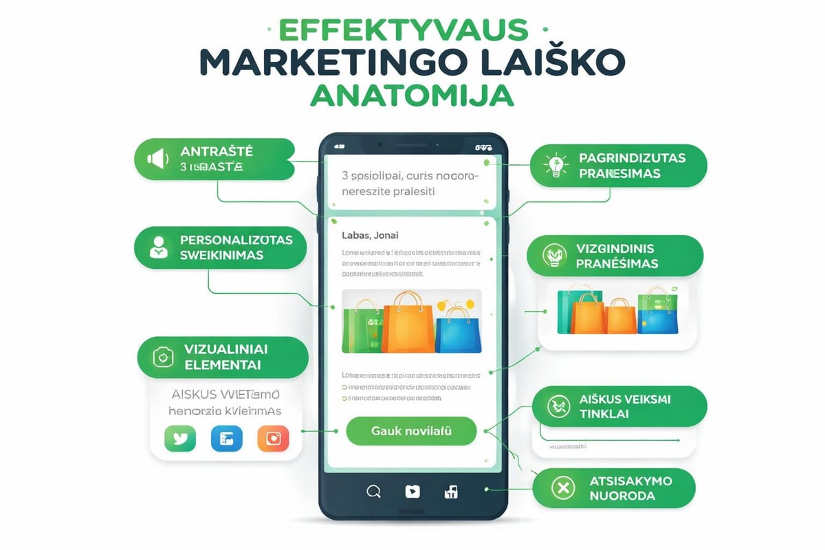 Email kampanijų turinio struktūra