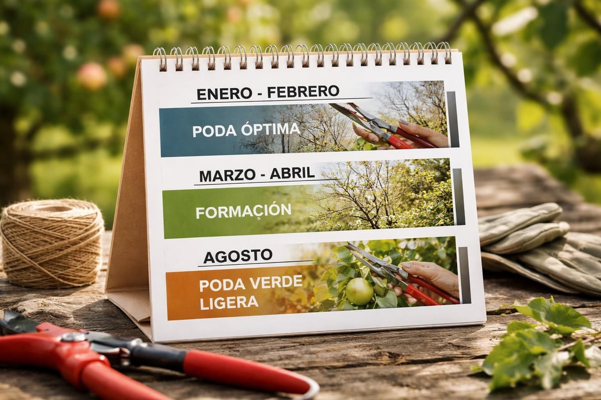 Ciclo anual de poda de manzanos